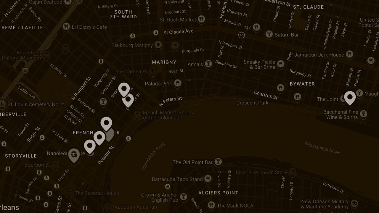 Haunted History Tours New Orleans meeting point map